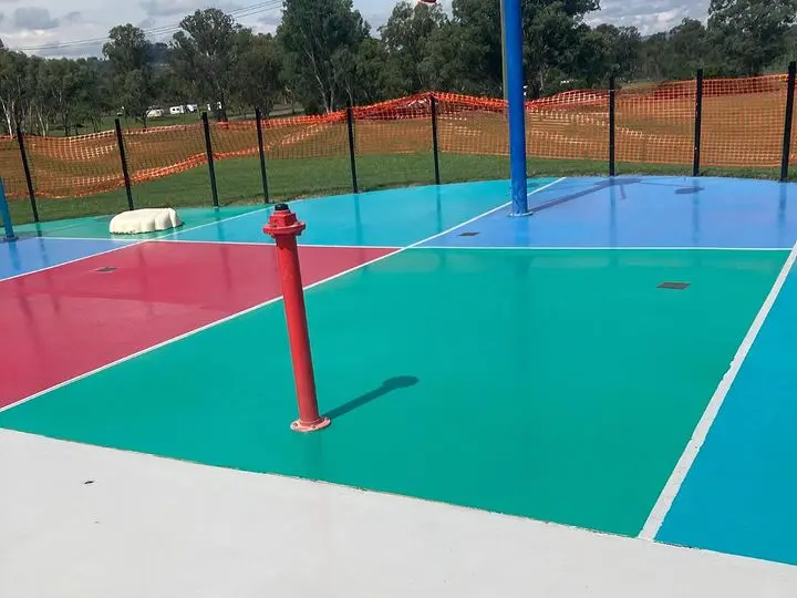 Playground with Matrix System, Periwinkle, Turquiose, Strawberry on Light Grey
