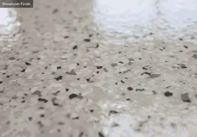 Close-up fo Showroom Finish applied to floor