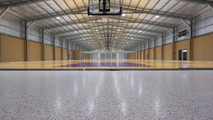 Commercial Epoxy in a basketball stadium