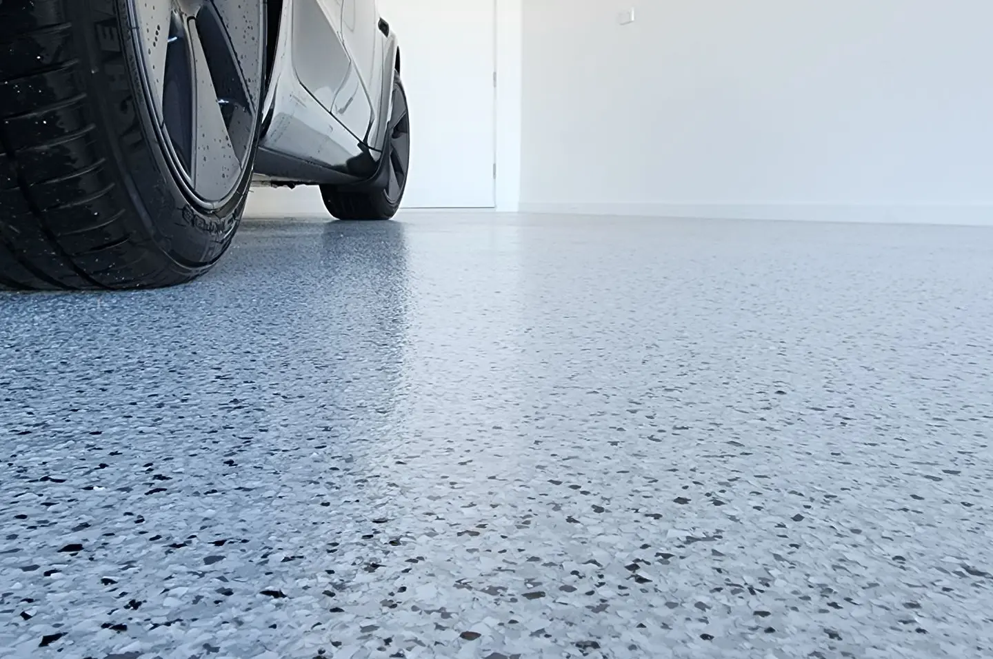 Garage with Ultra Flake Granite