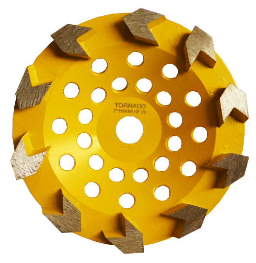25 Grit Yellow 7" 178mm X 10 Arrow Seg