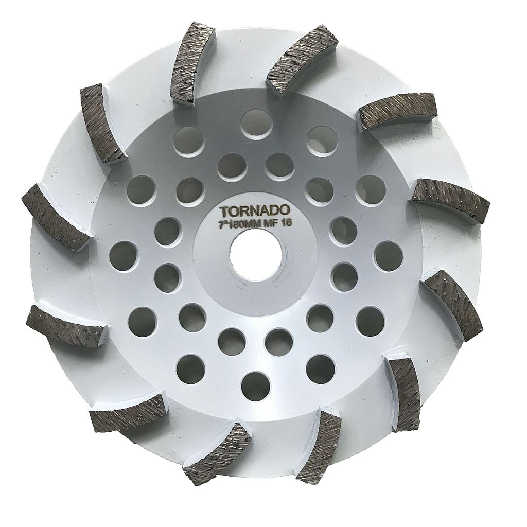 16 Grit White 7" 180mm x 12 Seg Cup Wheel