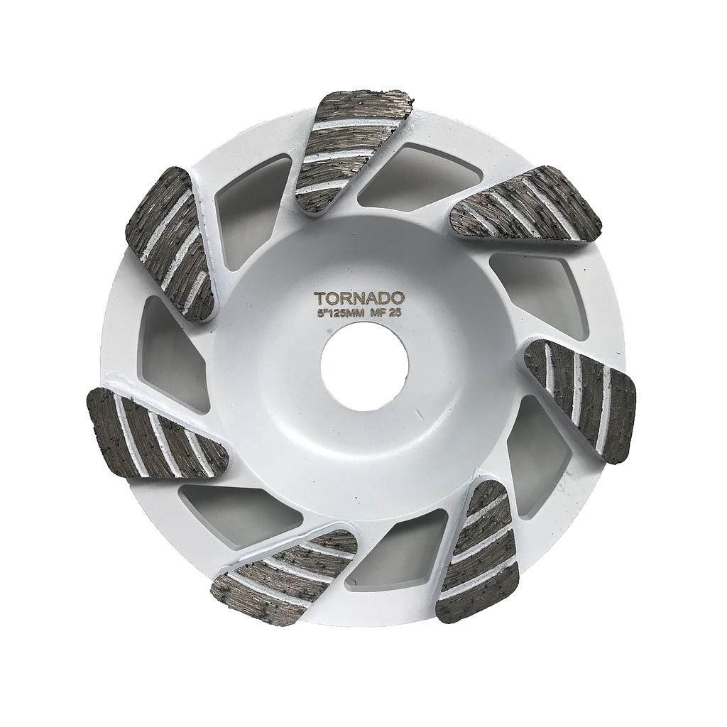 25 Grit White 5" 125mm x 6 Tri Seg