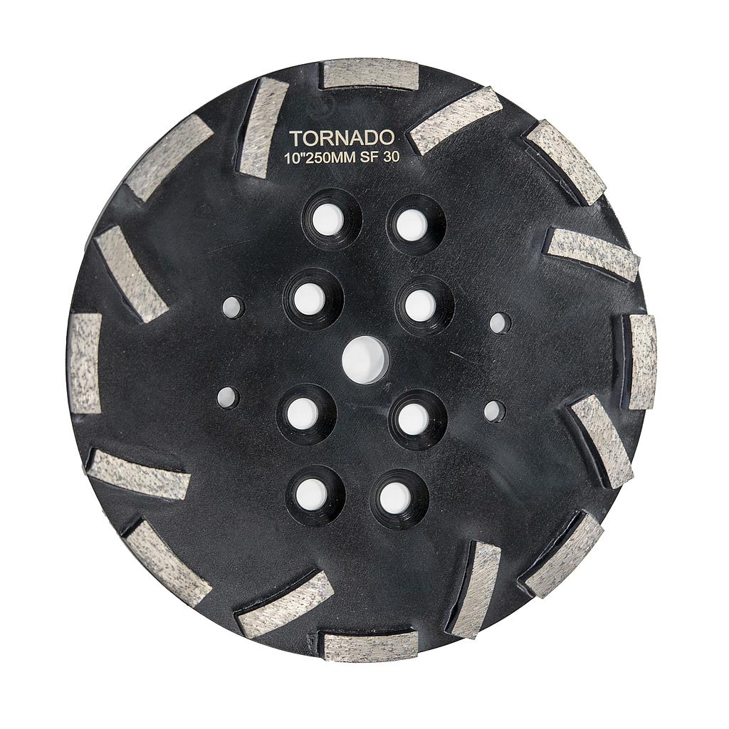 30 Grit Black 10" x 16 Seg 250mm Cub Grinding Plate