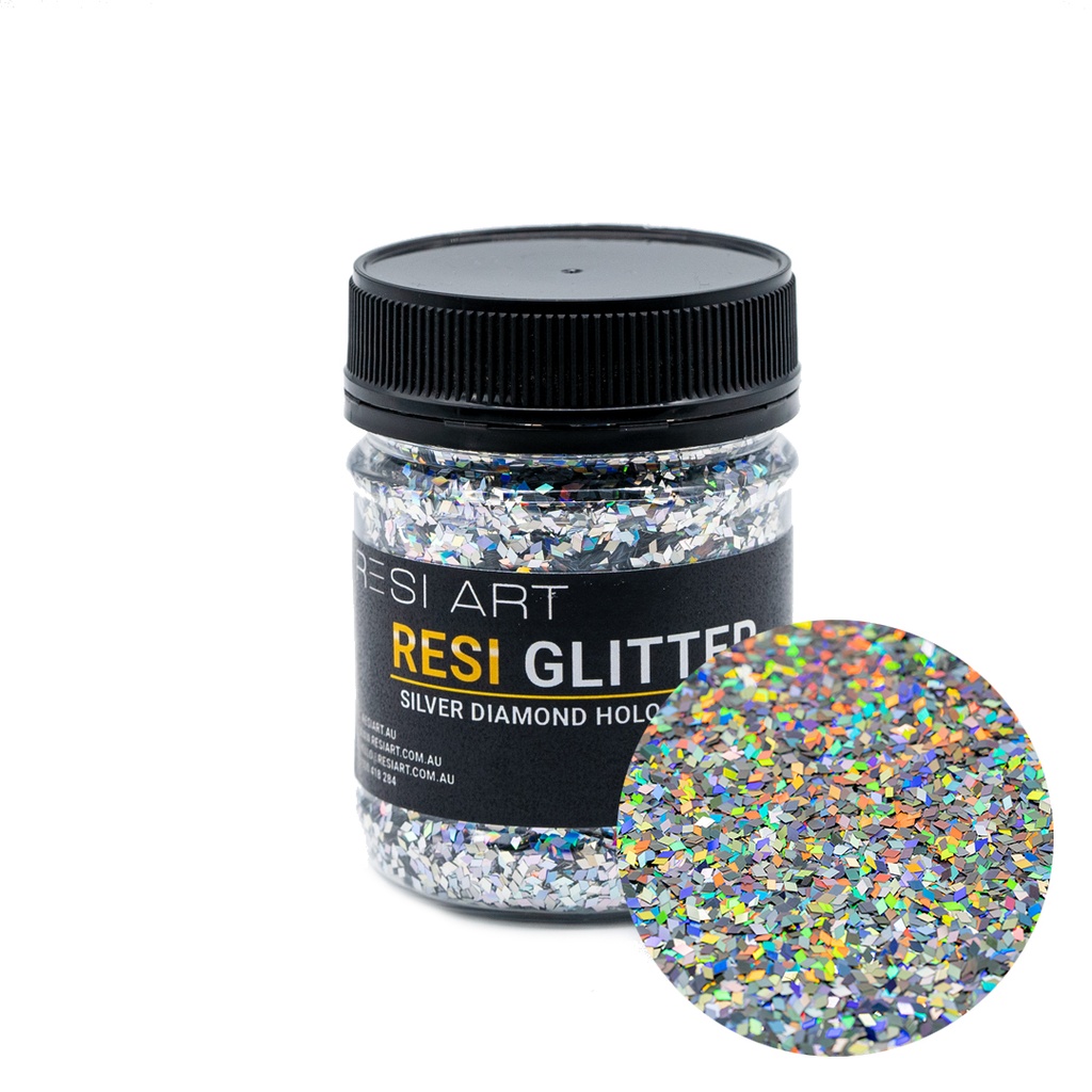 Silver Diamond Holographic Resi Glitter 100g