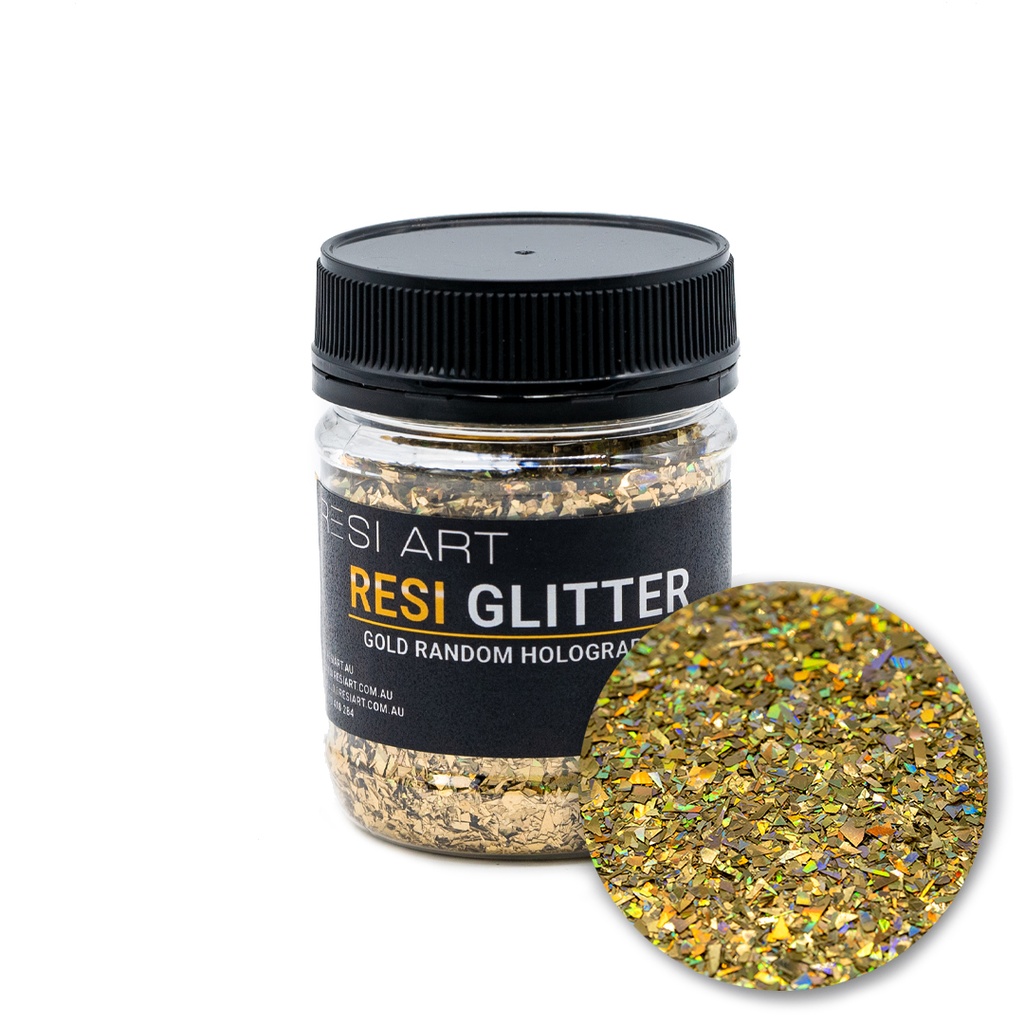Gold Random Holographic Resi Glitter 60g