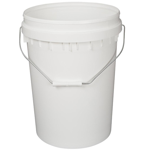 [PAIL20WH] 20L White Plastic Pail