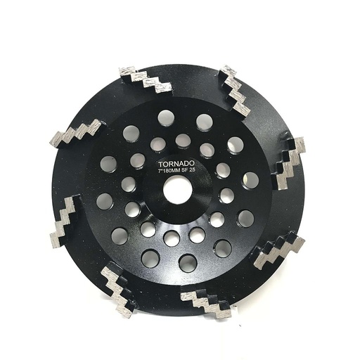 [STEP7SF] 25 Grit Black 7" 180mm x 8 Step Seg